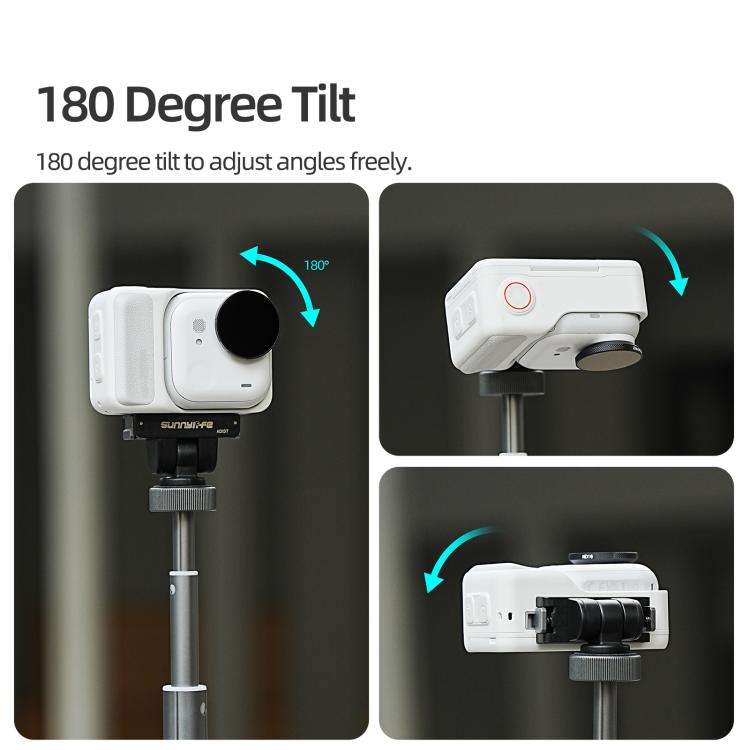 Adaptador de liberación rápida magnético Sunnylife para Insta360 GO Ultra, interfaz de 1/4, adaptador de palo selfie con inclinación ajustable de 180°., AD137 For Insta360 GO Ultra