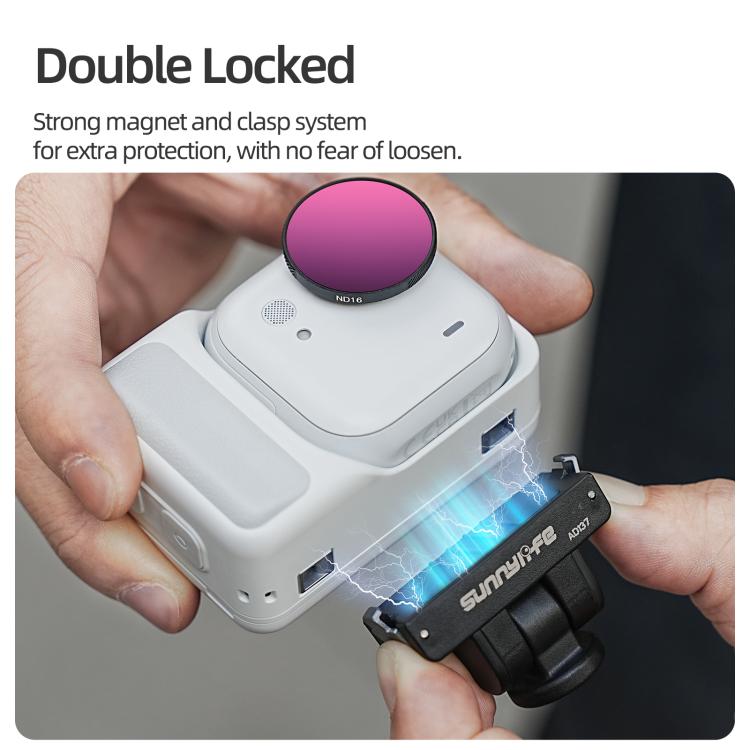Adaptador de liberación rápida magnético Sunnylife para Insta360 GO Ultra, interfaz de 1/4, adaptador de palo selfie con inclinación ajustable de 180°., AD137 For Insta360 GO Ultra