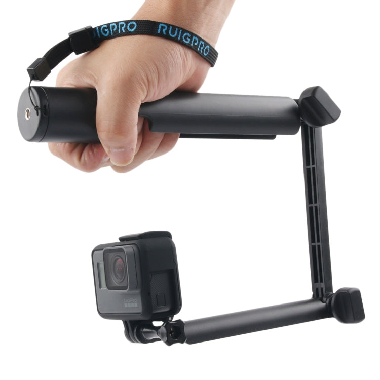 Monopié de 3 vías + palo selfie con soporte mágico para GoPro Hero11 Black / HERO10 Black / HERO9 Black /HERO8 / HERO7 /6/5/5 Session /4 Session /4/3+ /3/2/1, Insta360 ONE R, DJIOsmo Action y otras cámaras de acción, longitud: 24,5-63 cm               ...