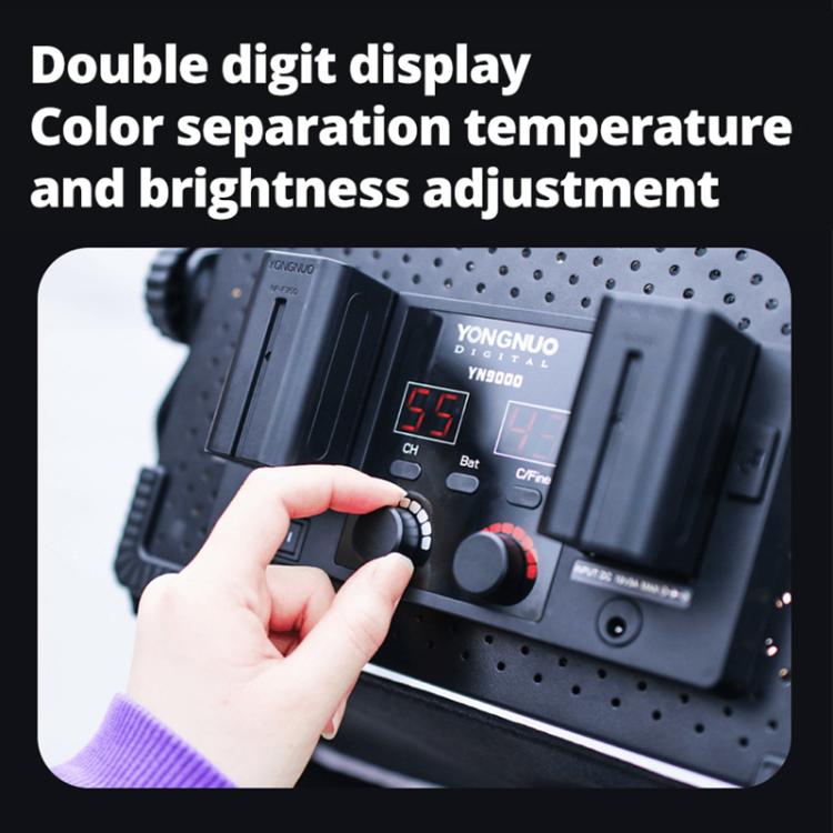 Iluminación LED regulable YONGNUO YN9000 de 900 unidades para estudio, luz de vídeo de 3200-5600 K, YN9000 3200-5600K