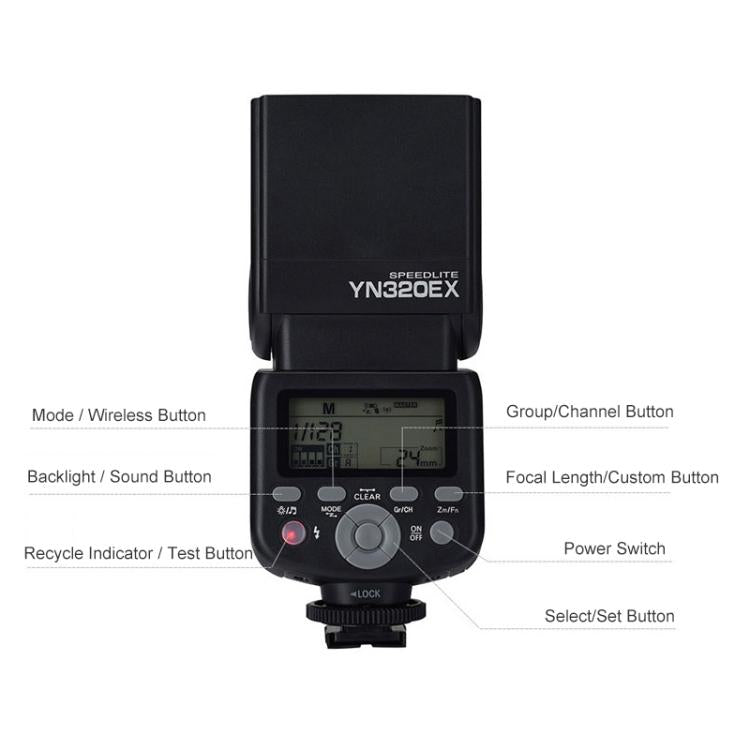 Flash Speedlite TTL YONGNUO YN320EX para Sony, YN320EX For Sony