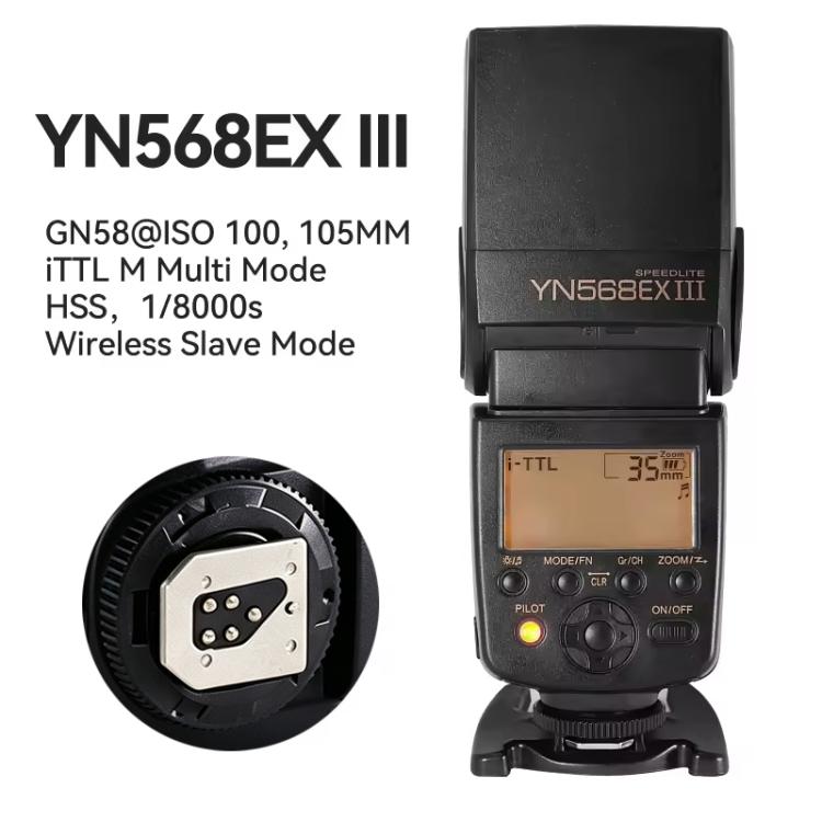 Flash inalámbrico YONGNUO YN568EX III Speedlite Maestro TTL Esclavo para Canon, YN568EX III For Canon