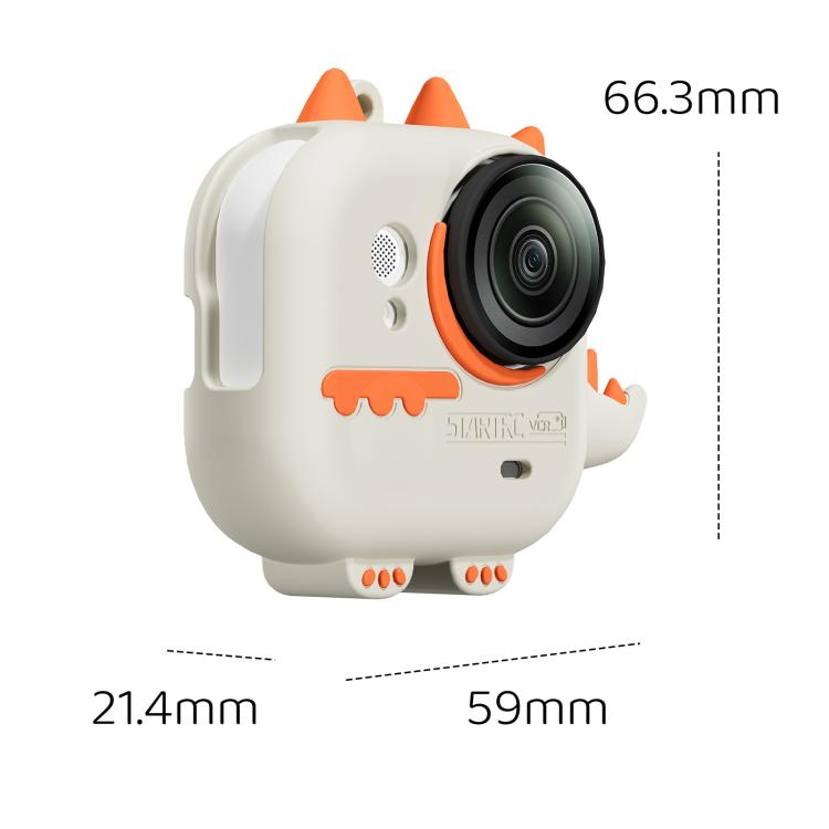 Funda protectora de silicona con diseño de dragón adorable para Insta360 GO Ultra STARTRC con cordón., For Insta360 GO Ultra