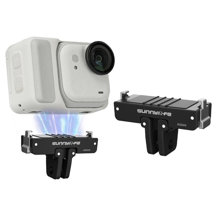 Adaptador de liberación rápida magnético Sunnylife para Insta360 GO Ultra, base plegable, adaptador de doble garra de 1/4., AD049 For Insta360 GO Ultra