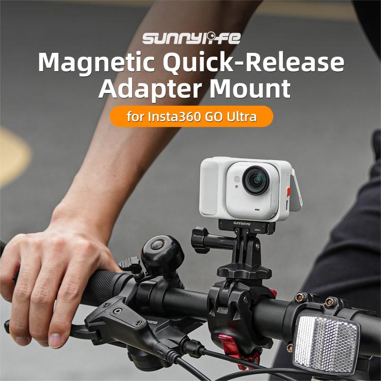 Adaptador de liberación rápida magnético Sunnylife para Insta360 GO Ultra, base plegable, adaptador de doble garra de 1/4., AD049 For Insta360 GO Ultra