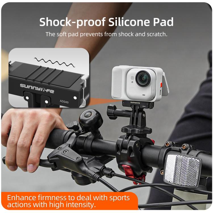 Adaptador de liberación rápida magnético Sunnylife para Insta360 GO Ultra, base plegable, adaptador de doble garra de 1/4., AD049 For Insta360 GO Ultra