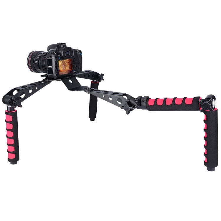 YELANGU D6-2 Rig I Asas multifuncionales Soporte de hombro para cámara para cámara DSLR/cámara de vídeo, D6-2 (Red)