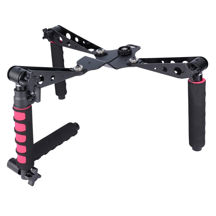 YELANGU D6-2 Rig I Asas multifuncionales Soporte de hombro para cámara para cámara DSLR/cámara de vídeo, D6-2 (Red)