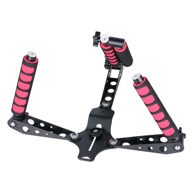 YELANGU D6-2 Rig I Asas multifuncionales Soporte de hombro para cámara para cámara DSLR/cámara de vídeo, D6-2 (Red)