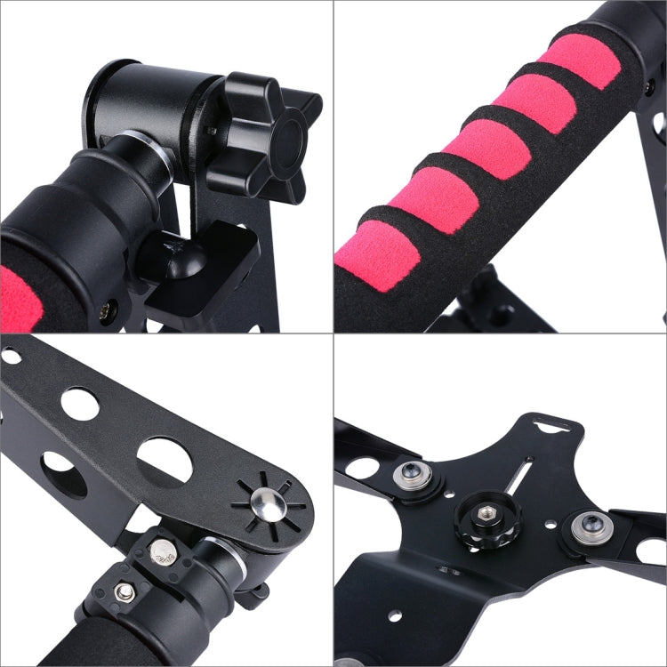 YELANGU D6-2 Rig I Asas multifuncionales Soporte de hombro para cámara para cámara DSLR/cámara de vídeo, D6-2 (Red)