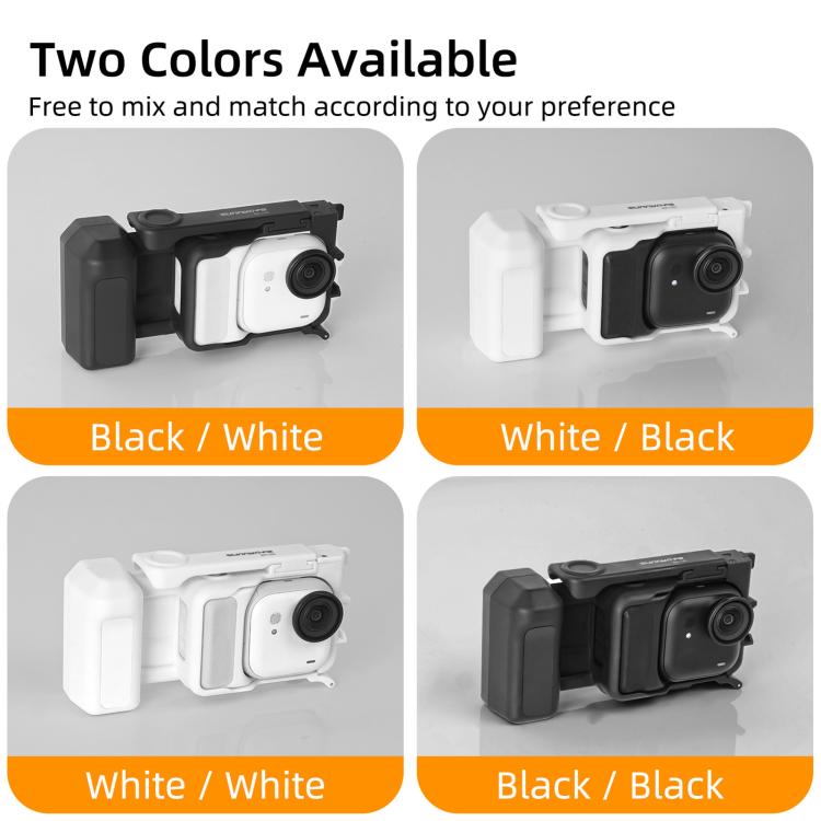 Empuñadura ergonómica de liberación rápida para fotografía callejera Insta360 GO Ultra Sunnylife, For Insta360 GO Ultra (Black), For Insta360 GO Ultra (White)