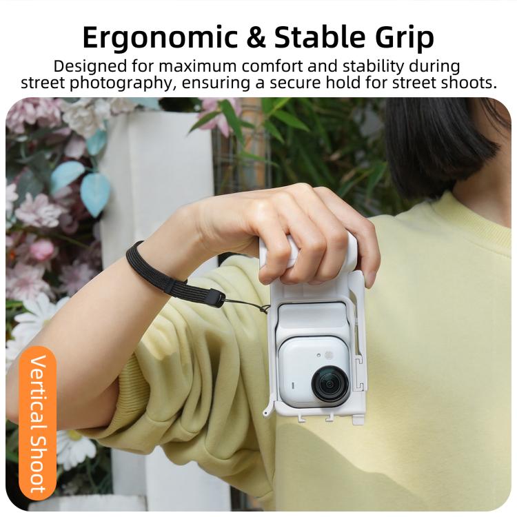 Empuñadura ergonómica de liberación rápida para fotografía callejera Insta360 GO Ultra Sunnylife, For Insta360 GO Ultra (Black), For Insta360 GO Ultra (White)