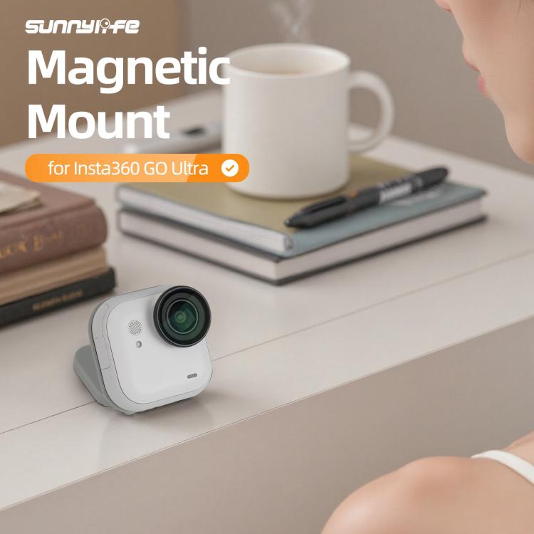 Base de soporte de escritorio magnético para Insta360 GO Ultra, For Insta360 GO Ultra Grey
