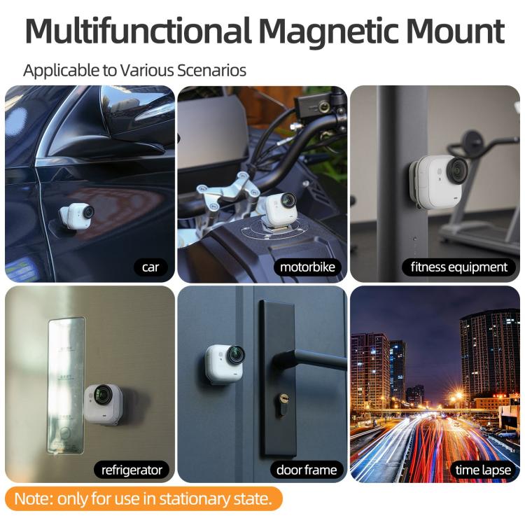 Base de soporte de escritorio magnético para Insta360 GO Ultra, For Insta360 GO Ultra Grey