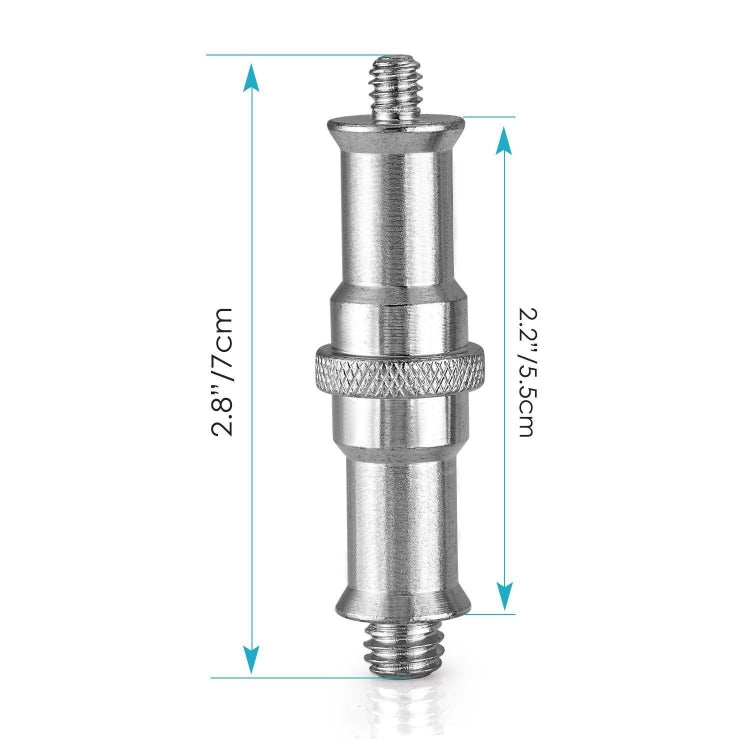 Soporte de luz de flash Adaptador de rosca de tornillo de aluminio de 1/4 a 3/8