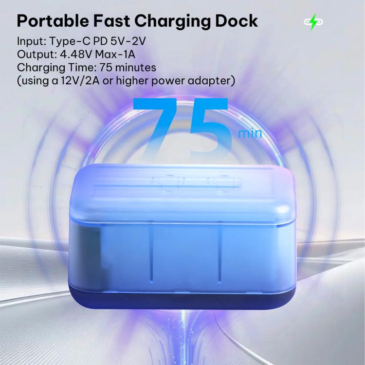 Caja de almacenamiento con cargador de batería de doble canal para Insta360 X4 Air y centro de carga con indicadores LED., For Insta360 X4 Air (Transparent)