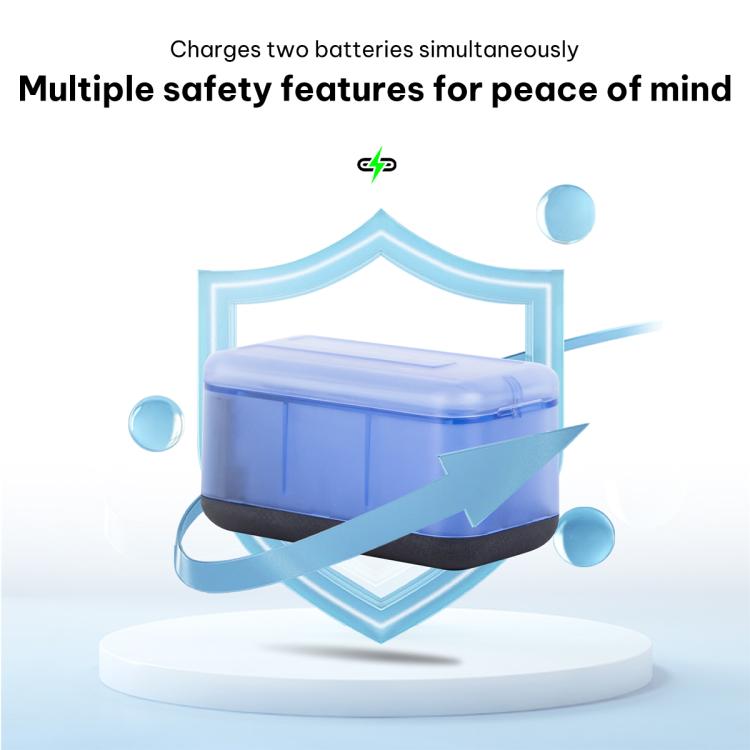 Caja de almacenamiento con cargador de batería de doble canal para Insta360 X4 Air y centro de carga con indicadores LED., For Insta360 X4 Air (Transparent)