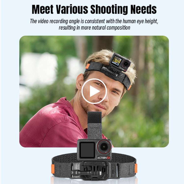 STARTRC Correa ajustable para la cabeza, magnética y ecológica, con soporte para vídeo POV, compatible con GoPro, Insta360, DJI Osmo Action y otras cámaras de acción., Magnetic Vlog POV Mount Belt
