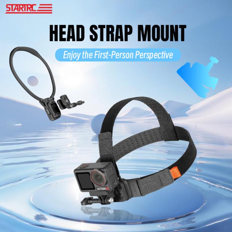 STARTRC Correa ajustable para la cabeza, magnética y ecológica, con soporte para vídeo POV, compatible con GoPro, Insta360, DJI Osmo Action y otras cámaras de acción., Magnetic Vlog POV Mount Belt