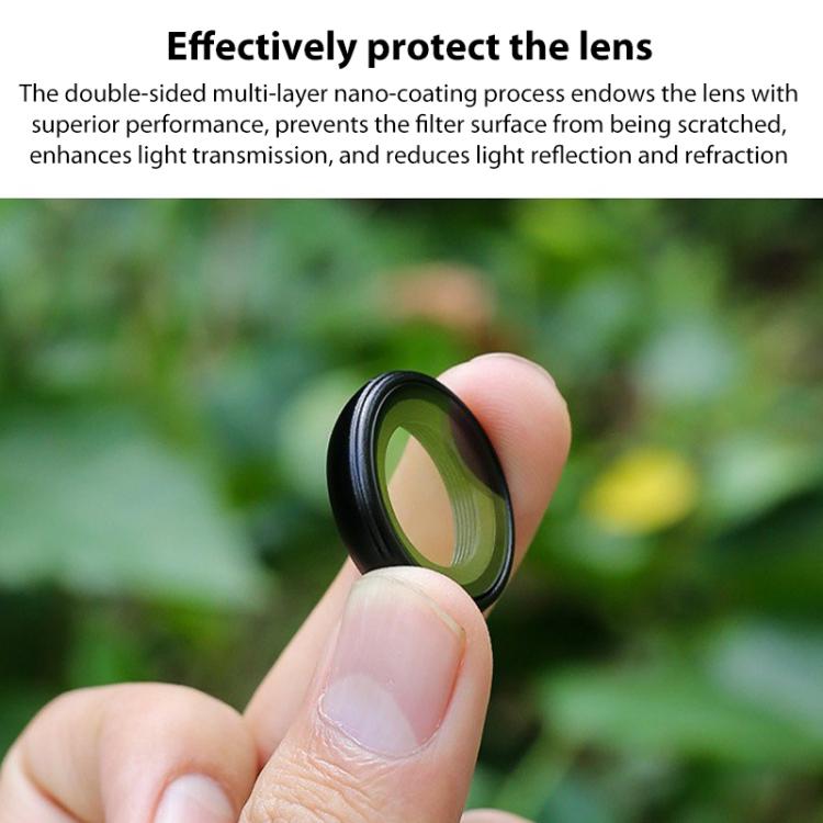 Protector de lente de cristal HD de aleación de aluminio para Insta360 GO Ultra, For Insta360 GO Ultra HD Glass Lens