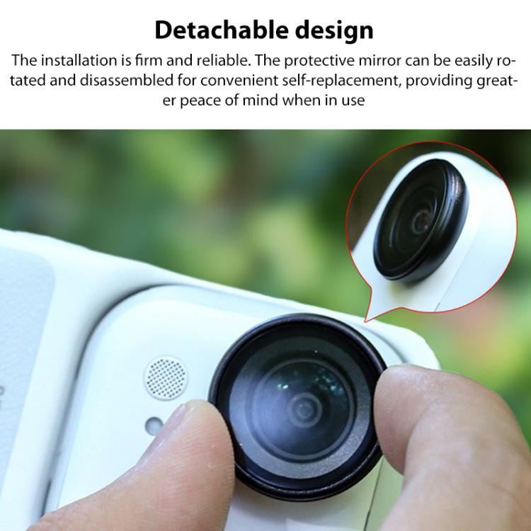 Protector de lente de cristal HD de aleación de aluminio para Insta360 GO Ultra, For Insta360 GO Ultra HD Glass Lens