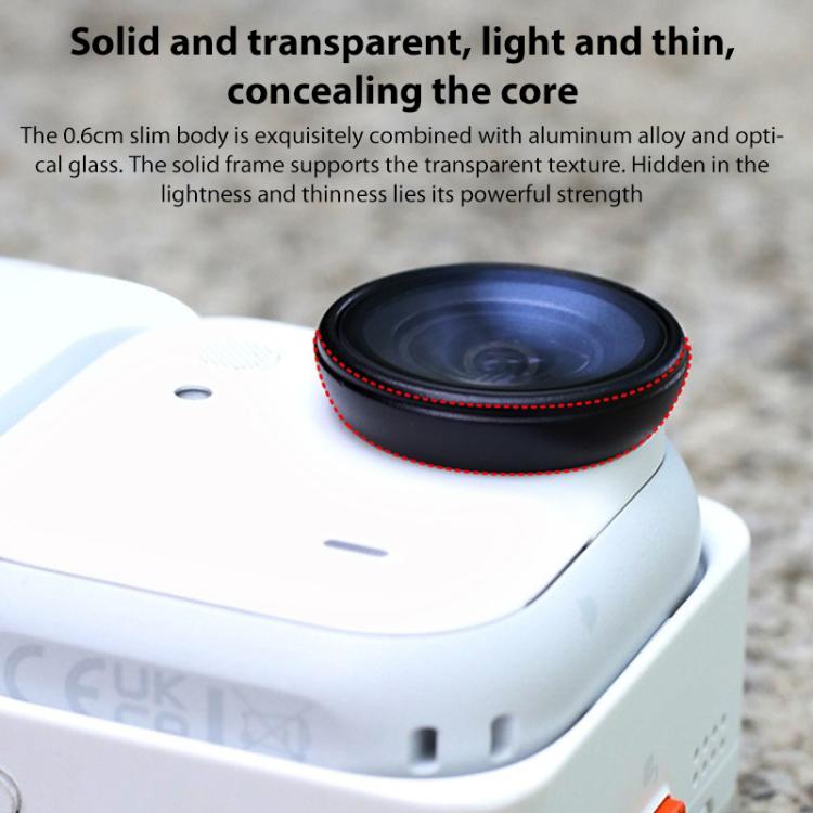 Protector de lente de cristal HD de aleación de aluminio para Insta360 GO Ultra, For Insta360 GO Ultra HD Glass Lens