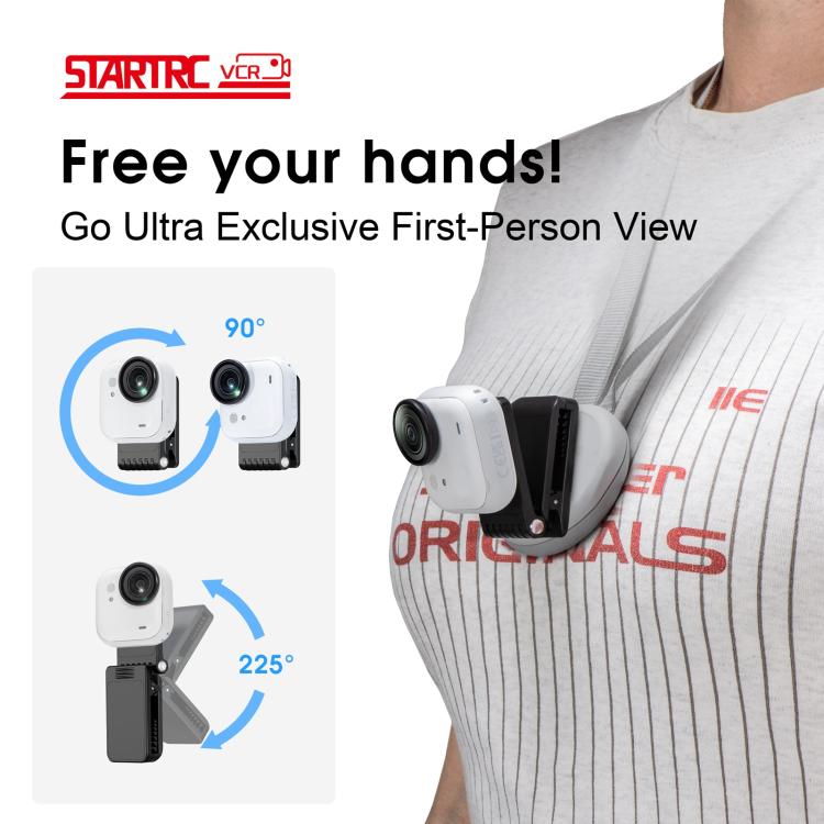 Clip magnético multiángulo para cámara Insta360 GO Ultra STARTRC con soporte y clip POV manos libres., Magnetic Clip