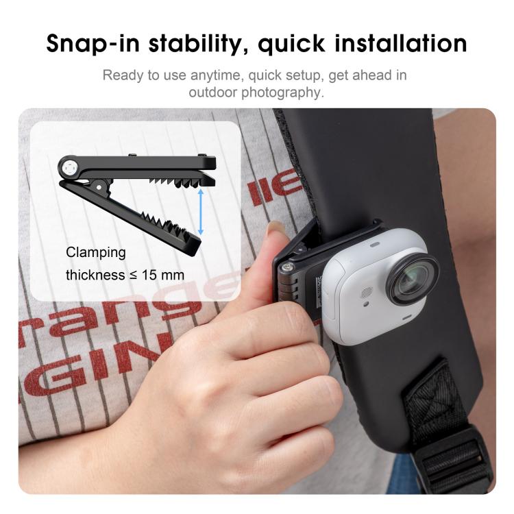 Clip magnético multiángulo para cámara Insta360 GO Ultra STARTRC con soporte y clip POV manos libres., Magnetic Clip