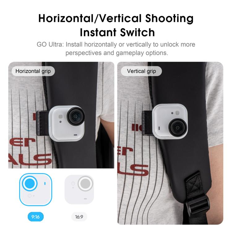 Clip magnético multiángulo para cámara Insta360 GO Ultra STARTRC con soporte y clip POV manos libres., Magnetic Clip