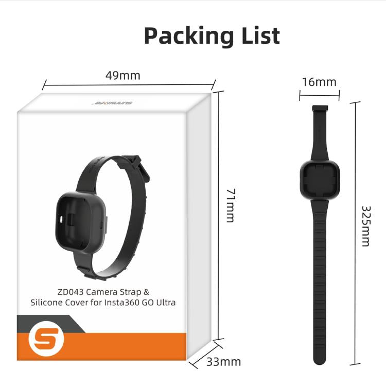 Correa de expansión Sunnylife para Insta360 GO Ultra, funda protectora de silicona, pulsera, mochila, bicicleta, collar para gato., For Insta360 GO Ultra