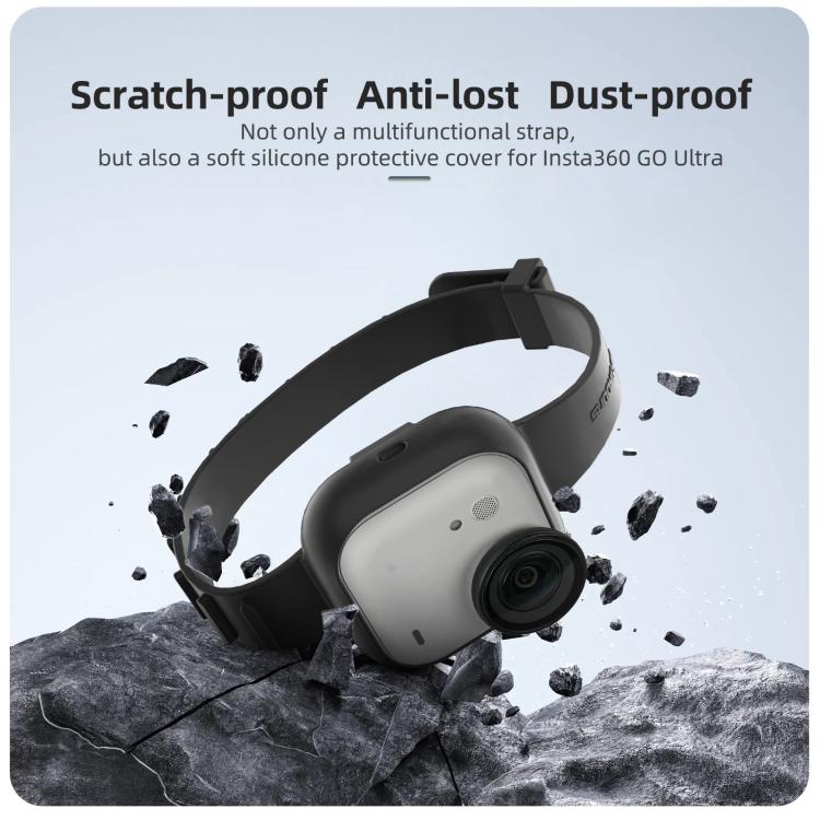 Correa de expansión Sunnylife para Insta360 GO Ultra, funda protectora de silicona, pulsera, mochila, bicicleta, collar para gato., For Insta360 GO Ultra
