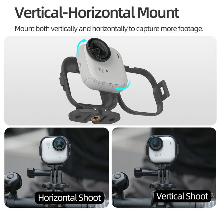 Adaptador vertical-horizontal plegable Sunnylife para Insta360 GO Ultra, soporte de montaje, marco protector, soportes de montaje, carcasa y cubierta., For Insta360 GO Ultra