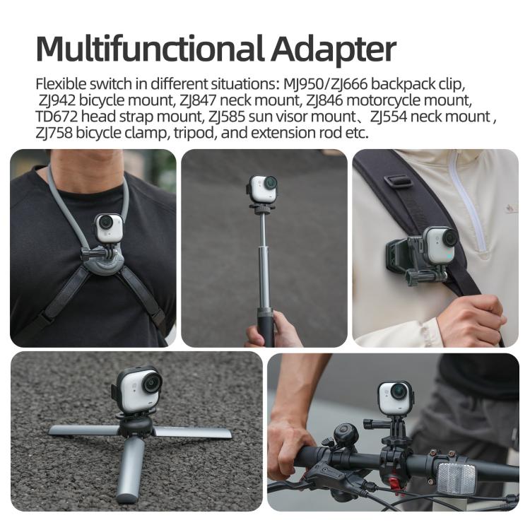 Adaptador vertical-horizontal plegable Sunnylife para Insta360 GO Ultra, soporte de montaje, marco protector, soportes de montaje, carcasa y cubierta., For Insta360 GO Ultra