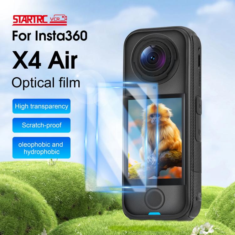 Para Insta360 X4 Air STARTRC 2 unidades de película de vidrio templado HD, For Insta360 X4 Air