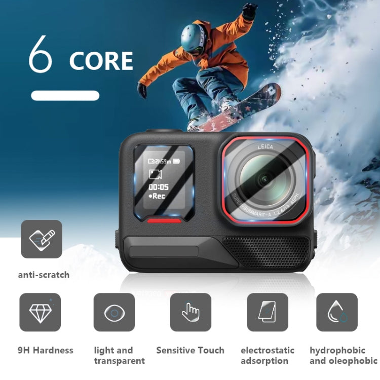 Para Insta360 Ace Pro 2 STARTRC 2 juegos 3 en 1 Pantalla trasera y delantera + película de vidrio templado para lente, For Insta360 Ace Pro 2
