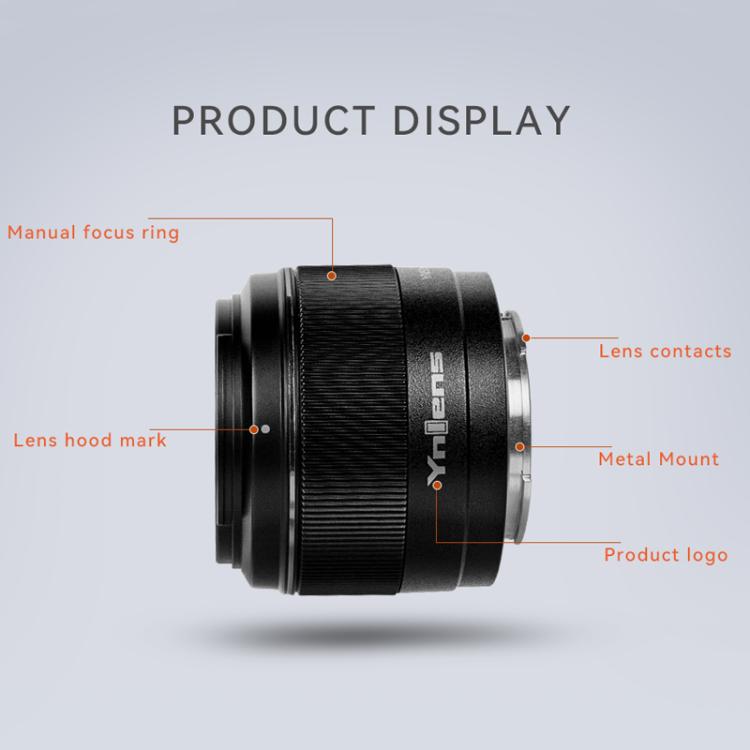 Objetivo fijo YONGNUO YN50MM F1.8S DA DSM II para formato APS-C, compatible con cámaras sin espejo Sony con montura E., YN50mm F1.8S