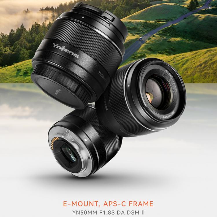 Objetivo fijo YONGNUO YN50MM F1.8S DA DSM II para formato APS-C, compatible con cámaras sin espejo Sony con montura E., YN50mm F1.8S