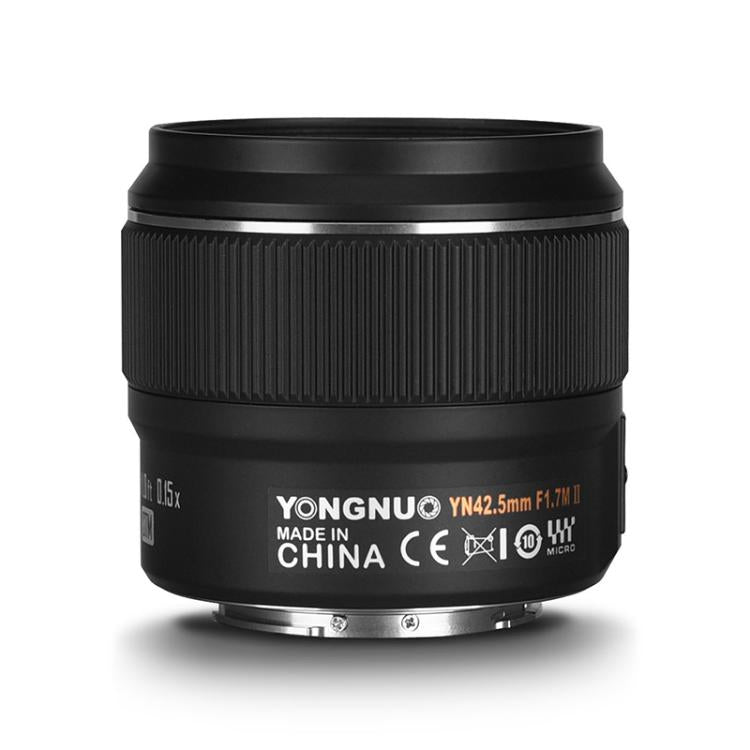 Objetivo YONGNUO YN42.5mm F1.7M II con montura M4/3 de focal fija estándar, YN42.5mm F1.7M II