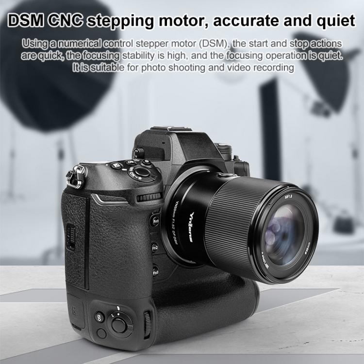 Objetivo fijo estándar YONGNUO YN50mm F1.8Z DF DSM de fotograma completo con enfoque automático para cámaras sin espejo con montura Nikon Z., YN50mm F1.8Z Full Frame