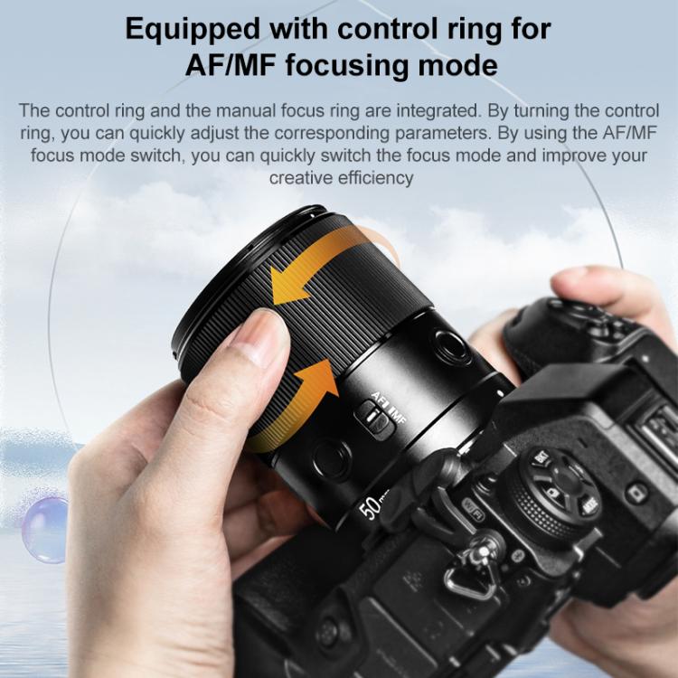 Objetivo fijo estándar YONGNUO YN50mm F1.8Z DF DSM de fotograma completo con enfoque automático para cámaras sin espejo con montura Nikon Z., YN50mm F1.8Z Full Frame