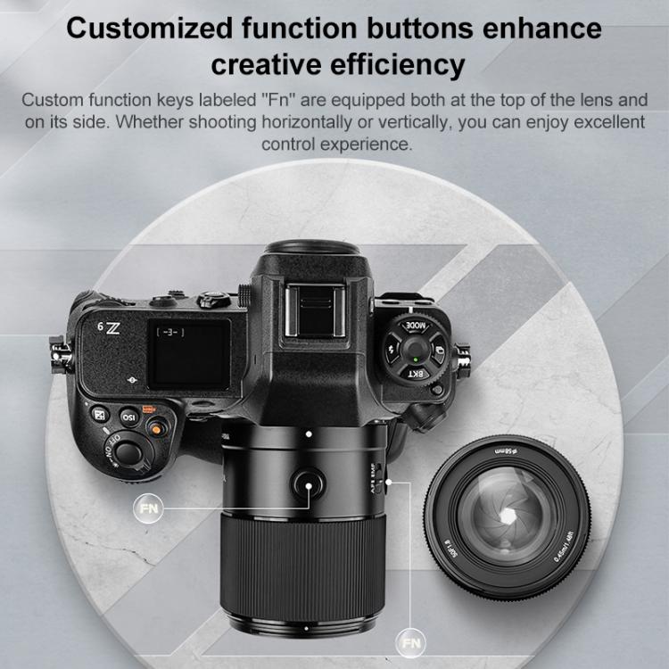 Objetivo fijo estándar YONGNUO YN50mm F1.8Z DF DSM de fotograma completo con enfoque automático para cámaras sin espejo con montura Nikon Z., YN50mm F1.8Z Full Frame