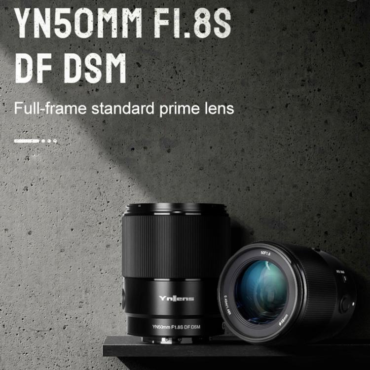 Objetivo fijo estándar YONGNUO YN50mm F1.8S DF DSM de fotograma completo con enfoque automático para cámaras sin espejo con montura Sony E., YN50mm F1.8S Full Frame
