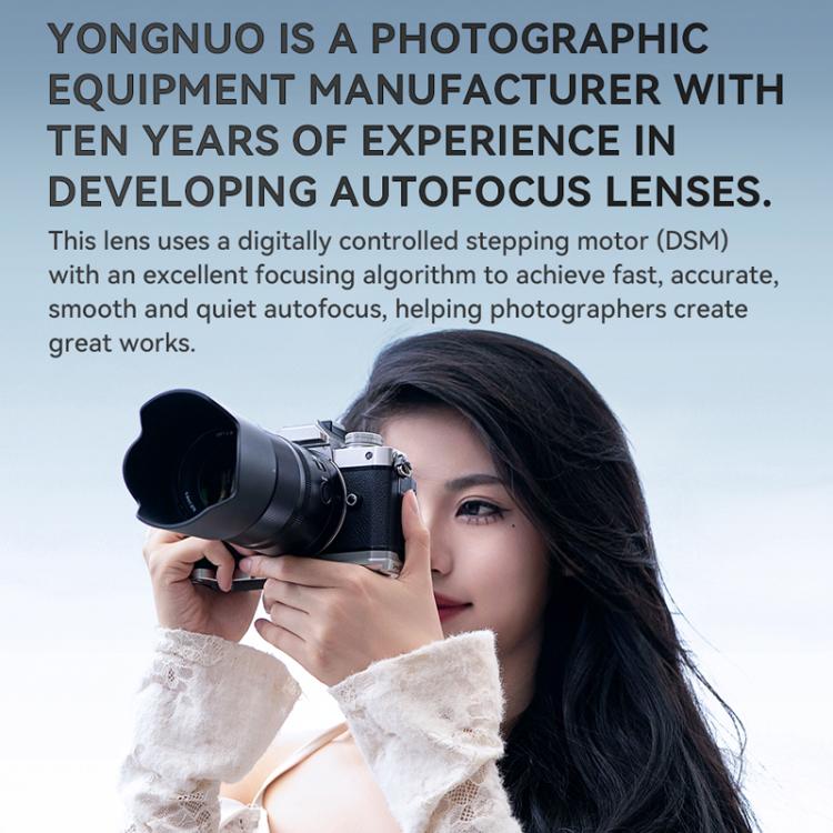 Objetivo YONGNUO YN56mm F1.4Z DA DSM WL Pro para formato APS-C con control remoto para montura Nikon Z, YN56mm F1.4Z DA DSM WL Pro