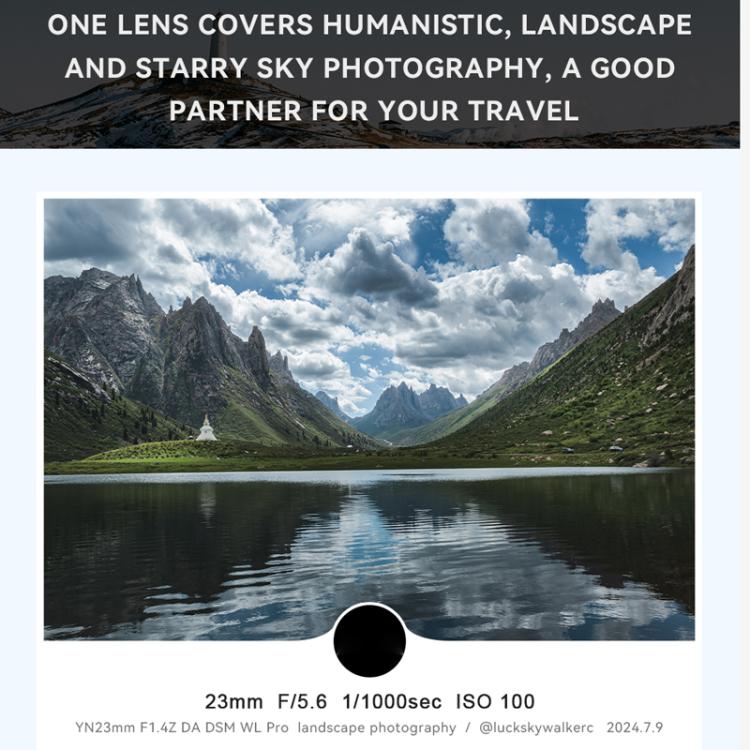 Objetivo YONGNUO YN23mm F1.4Z DA DSM WL Pro para formato APS-C con control remoto para montura Nikon Z, YN23mm F1.4Z DA DSM WL Pro