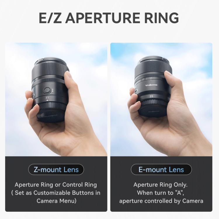 Objetivo YONGNUO YN23mm F1.4S DA DSM WL Pro para formato APS-C con control remoto para montura Sony E., YN23mm F1.4S DA DSM WL Pro
