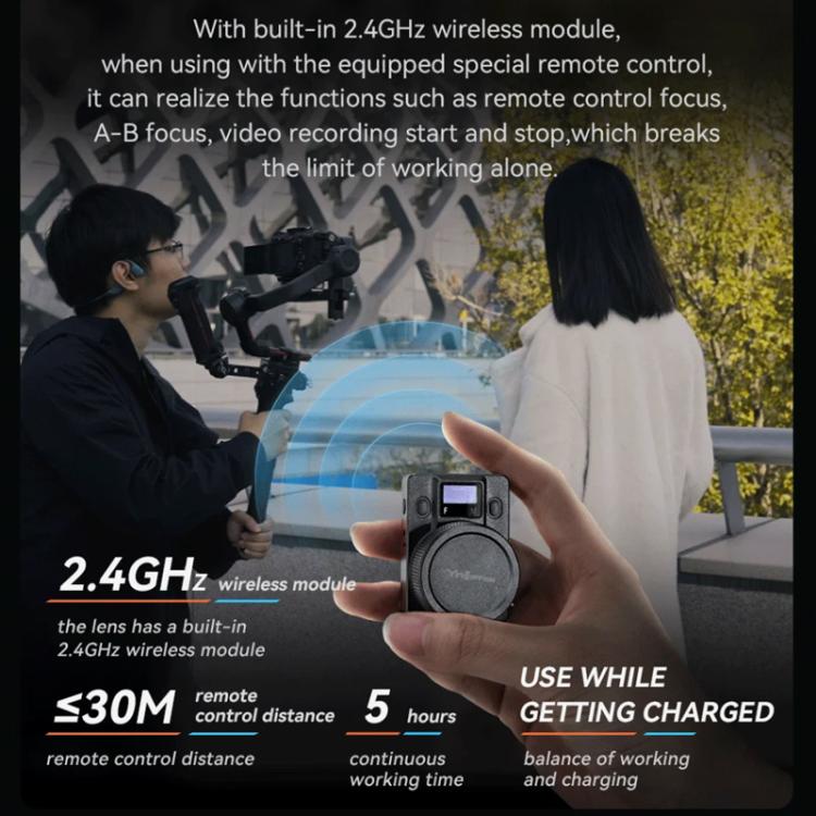 Objetivo ultra gran angular YONGNUO YN11mm F1.8S DA DSM WL para formato APS-C con control remoto para montura Sony E., YN11mm F1.8S DA DSM WL