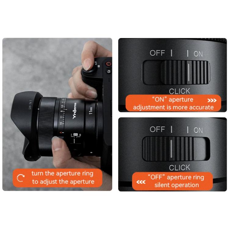Objetivo ultra gran angular YONGNUO YN11mm F1.8S DA DSM WL para formato APS-C con control remoto para montura Sony E., YN11mm F1.8S DA DSM WL