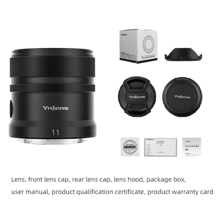 Objetivo ultra gran angular YONGNUO YN11mm F1.8Z DA DSM WL para formato APS-C con control remoto para montura Nikon Z., YN11mm F1.8Z DA DSM WL