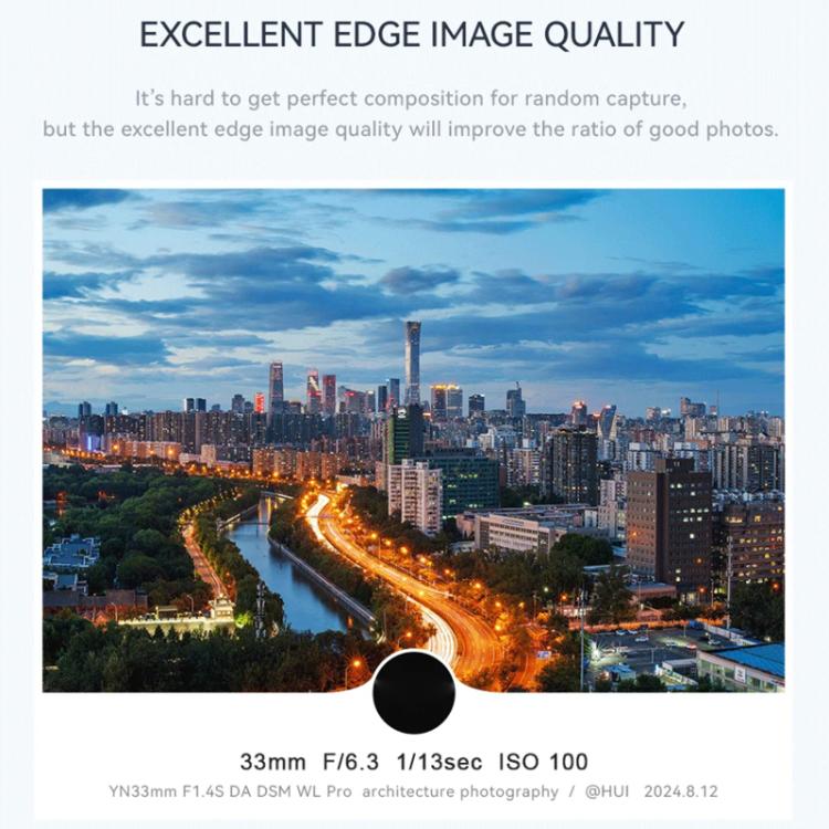 Objetivo YONGNUO YN33mm F1.4S DA DSM WL Pro para formato APS-C con control remoto para montura Sony E., YN33mm F1.4S DA DSM WL Pro
