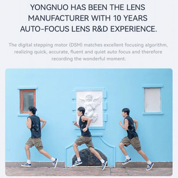 Objetivo YONGNUO YN33mm F1.4S DA DSM WL Pro para formato APS-C con control remoto para montura Sony E., YN33mm F1.4S DA DSM WL Pro